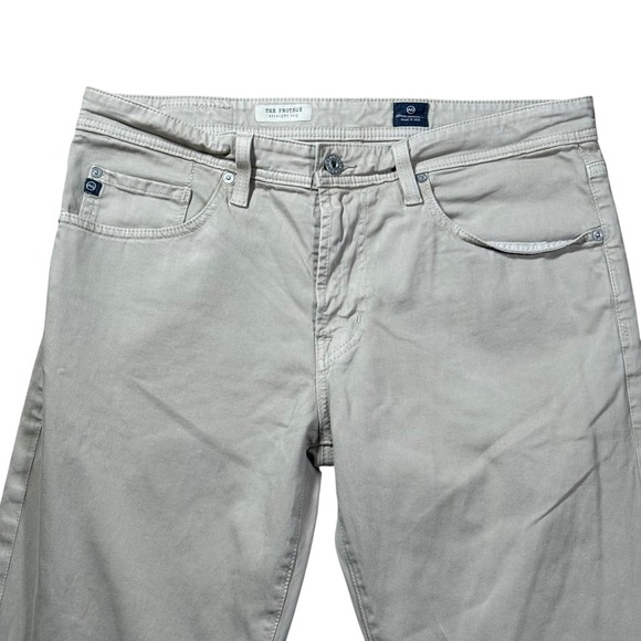 AG‎ Adriano Goldschmied The Protege Straight Leg Khaki Pants Mens 34 USA Made - Picture 8 of 14